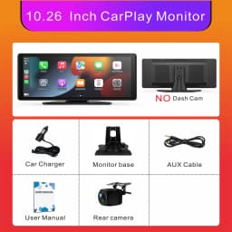 Universal Portable Wireless Carplay Screen for Car with Android Auto Touchscreen Car Stereo System