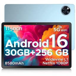 DOOGEE U11 Pro Tablet 30GB 256GB 11" HD 90Hz Display 8580mAh Battery Unisoc T7200 octa-core 13MP+5MP Widevine L1 Android 16