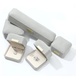 Wholesale Luxury Jewelry Gift Packaging Box Classic Design Octagon Microfiber Ring Earrings Jewelry Box