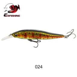 ESFISHING Wobble Hard Lure NAHAN 75mm 7.1g 0-2.4 Dive Fishing Baits Flow Floating Minnow Isca Artificial