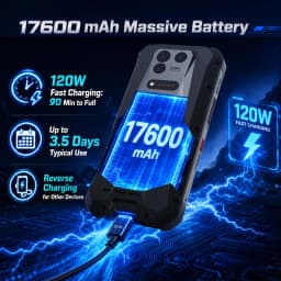 8849 TANK 5 Unihertz 2K Projector Rugged Smartphone eSIM Dimensity 9400e 3K AMOLED 17600mAh 220Lumens 18GB+512GB WiFi 7