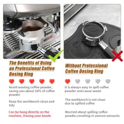 54mm Coffee Powder Receiving Dosing Ring Aluminum Alloy Loop Breville 8 Series Coffee Machines Funnels Accessories Barista Tools
