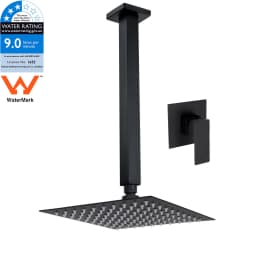 **Sydney Stock** KYLINS Brushed Gold Gun Metal Chrome Black 8-16'' Rain Shower Head Set Ceiling Arm Mixer Taps WELS WATERMARK