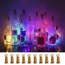 10pcs 2M 20LED Lamp Cork Shaped Bottle Stopper Light Glass Wine LED String Lights For Bar Xmas Wedding Home Decoration 9 Colors