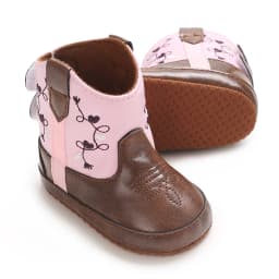 Baby Cowboy Boots - Western Style | Soft soled First Walking Shoes for Newborns and Preschoolers