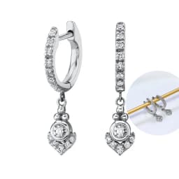 925 Sterling Silver Ear Needle White Zircon Silver Series Earrings ins Tassel Pendant Hoop Earrings For Women Advanced Jewelry