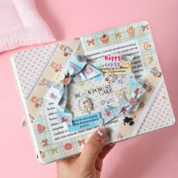 Journal GO 2M Lovely Cat Party Washi Tapes Craft Supplies DIY Scrapbooking Planner JournalingCard Making Decorative Plan Sticker