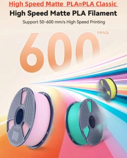 JAYO 3.3KG High Speed Matte  PLA=PLA Classic Filament 1.75mm 30mm/s - 600mm/s Print Range High Flow Speedy PLA Printer Filament