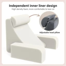 Reading Pillow with Armrests Cushion Ergonomic Back Support Cushion for Bed Chair TV Gaming Comfort Accessory Bed Chair Cushion