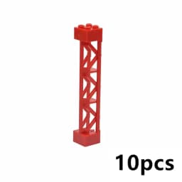 Building Block Part 10Pcs MOC Pillars Bricks 2X2X10 Support Baseplate Bridge Pillar Girder Bracket Column Toys Compatible 95347