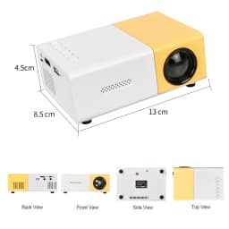 SALANGE Portable Mini Projector 600 Lumens LCD HDMI-Compatible Built-in Speakers Small for Home Outdoor Display Kids Gift 320P