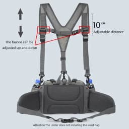 Outdoor Hiking Strap Camping Accessori Breathable Nylon Strap for Running Ergonomics Back Polyamide Adjustable Buckles