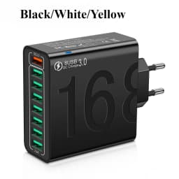 USB Charger 30W Multiple 8 Ports Fast Quick High Speed Charging Mobile Cell Phone Wall Adapter for Huawei 60 Xiaomi 14 Samsung