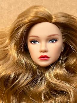 1/6 Coffee Beige Superwhite Skin Doll Heads Candy Color Hair Heads Collective Female Doll Figure Toys