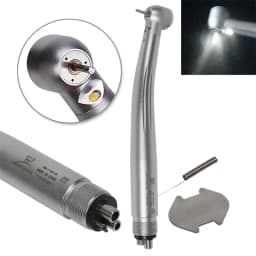 Dental High Speed Handpiece LED Self-Power E-generator Fiber Optic Push Button Air Turbine 2/4Hole Cartridge Rotor Fit NSK KAVO