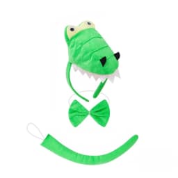 Animal Crocodile Dinosaur Turtle Headband Tail Bow Plush Party Headpiece Hair Hoop Party Cosplay Costume Props