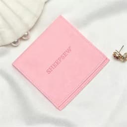 50pcs SHEEPSEW Microfiber Jewellery Envelope Pouches Custom Deboss Logo Multi Colors Jewelry Packaging Bag For Bridesmaid