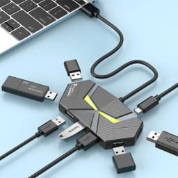 Multi USB Hub Usb Splitter 4/7 Ports 2.0 Usb Expander Cable 60/120CM High Speed Adapter For PC Transmission Hard Drive