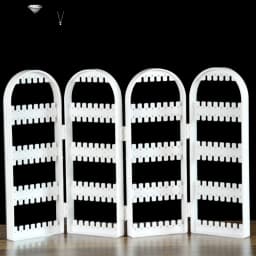 Jewelry Display Rack Necklaces Rings Plastic Folding Holder Large Capacity Bracelets Storage Hanger with Stud Earrings Holes