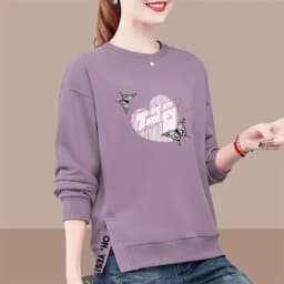 Women's Clothing Spring Autumn Lantern Long Sleeve Round Neck Pullover Plant&Flowers Printing Casual Office Lady Hoodies Tops
