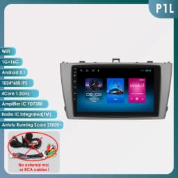Hizpo 9" Wireless CarPlay Android Auto for Toyota Avensis T27 2008-2015 GPS Car Intelligent Systems Radio Smart Autoradio 6115