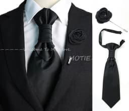 Newest Men's Soild Color Tie Brooch Set Red Ajustable NeckTie Luxury Gemstone Brooch Classic Suit Tuxedo Groom Wedding Accessory