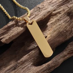 Hot Sale Pendant Smooth Plate Tag Men Retro Necklace Jewelry