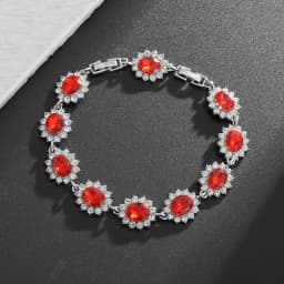 Water Drop Silver Color Bracelet Women\'s Extended 8 Color Zircon Gift Fashion Bracelet