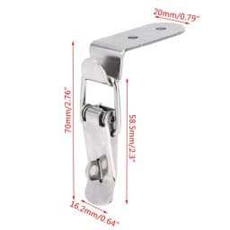 1PCS Stainless Steel 304 Toolbox Locking Latch Hasps Metal Toggle Catch Clasp Box Loaded Hinges Furniture Hardware Accessories