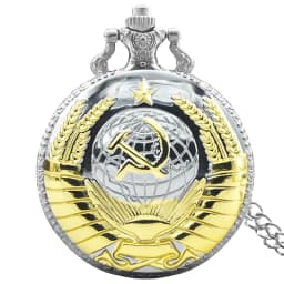 Retro Charm Neutral Fashion Soviet CCCP Quartz Steampunk Pocket Watch Men's and Women's Necklace Pendant Gift