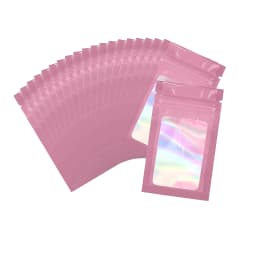 20pcs Zip Lock Bag Laser Plastic Jewelry Storage Bag DIY Earrings Necklace Bracelets Beads Gift Organizer Retail Packaging Pouch