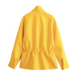 Guobioziy Women's Jacket 2026 Fall New Arrival Yellow Long-Sleeve Stand Collar Loose Faux Leather Jacket Parka Biker Style