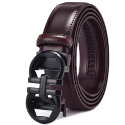 Men's Ratchet Belt with Automatic Buckle Casual Golf Formal Pants Shirt, Adjustable Fit, Comfortable and Easy to Use Width 35mm