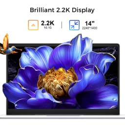 Ninkear S14 Lightweight Laptop 14 Inch 2.2K IPS Display AMD Ryzen 5 6600H 16GB LPDDR5 RAM 512GB SSD Windows 11 WiFi 6 Fingerprint Reader Backlit Keyboard for Business Home Office Study and Everyday Multitasking