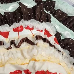 High-end Sweet Patchwork Polka Dot Chiffon Long Skirts Y2K Skirt Women High Waist Multi-Layer A-line Flower Print Skirt Harajuku