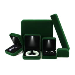 LED Ring Box Wedding Engagement Pendant Bangle Bracelet Earring Storage Case Customized Logo Gift Packaging