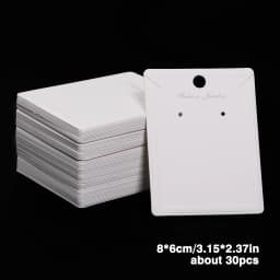 50/30pcs Multiple Sizes Jewelry Earring Necklace Plastic Cards Earring Stud Organizer Holder Hanging Display Card Studs Holder
