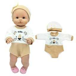 for 38 Cm Nenuco Doll Clothes Green Shirt Jeans Short Pants Ropa Y Su Hermanita Reborn Baby Dolls Outfits