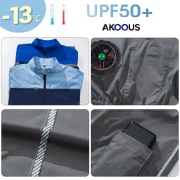12V/5V USB Men Summer Half Sleeve Air Conditioning Clothes Fan Cooling Jacket High Temperature Outdoor Fishing Wear