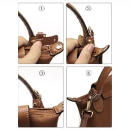 Handbag Transformation Accessories for Longchamp Short Handle Bag Punch-free Genuine Leather Crossbody Shoulder Strap Buckle