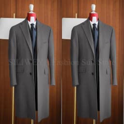 Simple Classic England Style Cotton Overcoat Men Thick Custom Made Single Breasted Pocket Coat Casual Winter Warm Jacket