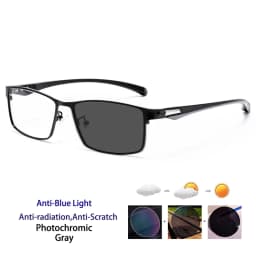KOCOLIOR Anti Blue Light Men Reading Glasses Titanium Alloy Metal Frame Business Computer Reader +1.50 1.75 2.0 2.25 2.50 2.75