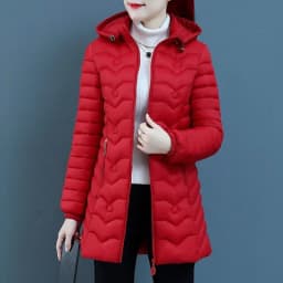 Winter Down Cotton Jacket Thick Warm Parkas Women Hooded Coat Long Sleeve Casual Overcoat Cotton-padded Jacket Female Outerwear