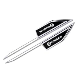 2Pcs Car Metal Emblem Door Mudguard Sticker Auto Body Decoration For Nissan Sylphy N7 Teana Qashqai Note J10 J11 Navara Juke GTR