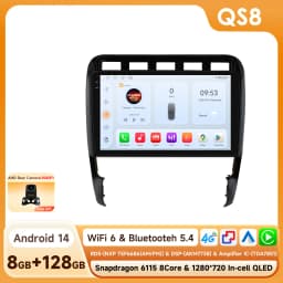 Hizpo Android 14 Car Radio for Porsche Cayenne 1 2002-2010 Multimedia Video Player 2din 4G Navigation Carplay Head Unit No DVD