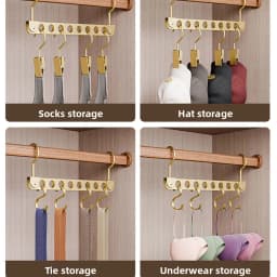 6/8 Holes Storage Rack for Clothe Hanger Organizer Foldable Rotatable Magic Metal Hangers Storage Rack Wardrobe Space Saver Hook