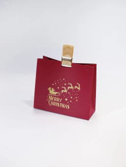 20pcs Santa Claus Sled Reindeer Hand-Held Gift Bags Red And Green Christmas Party Candy Small Gift Decoration Packaging