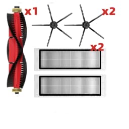 Brush Mops Hepa Filters for Roborock S5 S50 S502 S55 S6 Pure E4 for Robot 1S SDJQR01RR Vacuum Cleaner Accessories