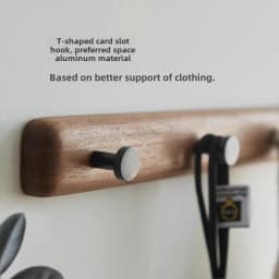 Hanging clothes rack, wall mounted black walnut wood, entrance hall, entrance door, clothes hanger, hat, clothes hook