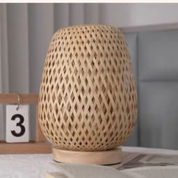 Bamboo Woven ProductsSimple Bedroom Study Table Lamp Bedside Table Lamp Bamboo art Warm Decoration Desktop Japanese Lamp